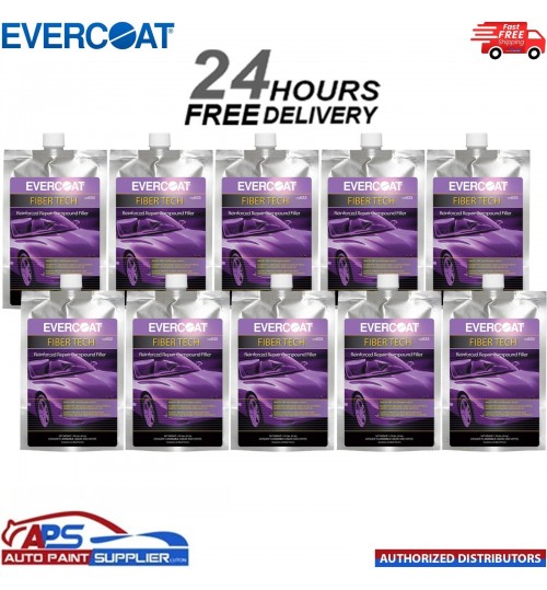 10x EVERCOAT FIBER TECH REINFORCED REPAIR COMPOUND FILLER 709ML INC HARDENER